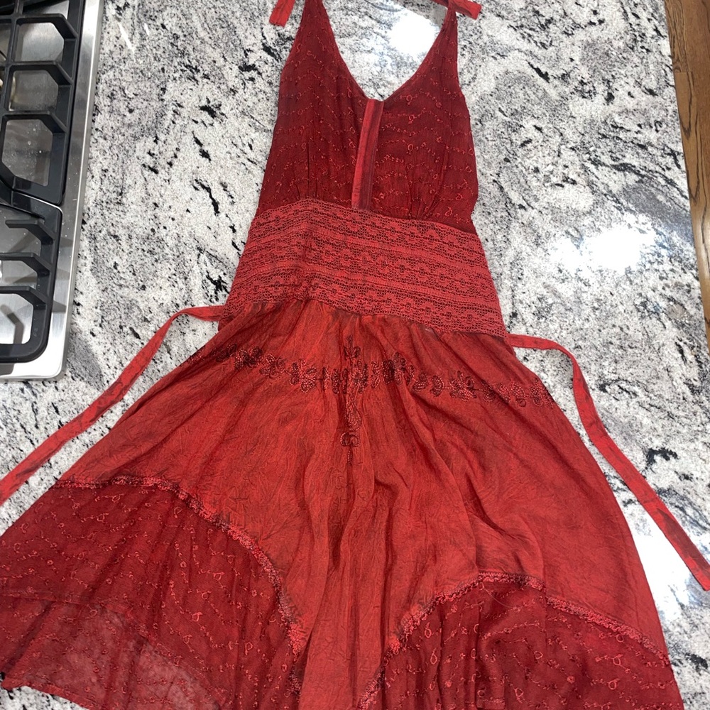 Marron hand made dress